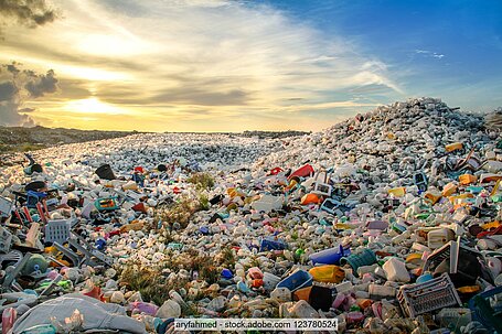 Riesiger Plastikmüll Haufen Umweltschaden
