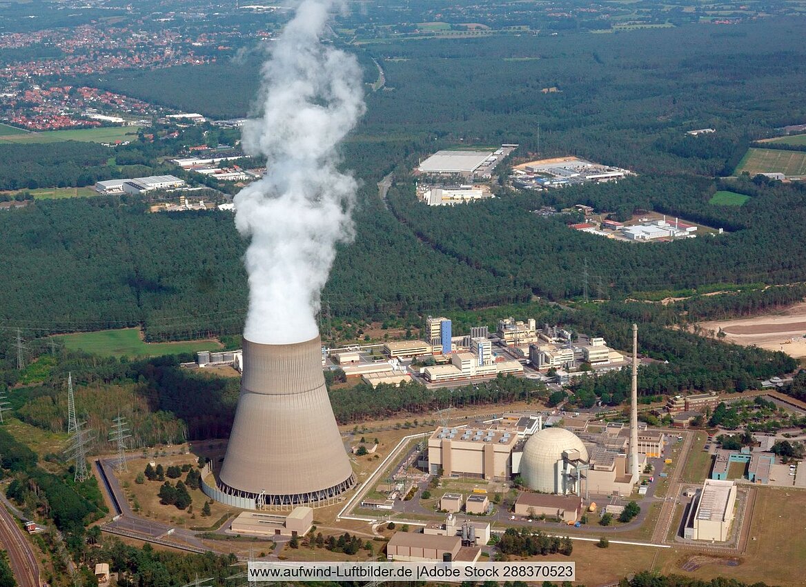 Luftaufnahme des Kernkraftwerks Emsland