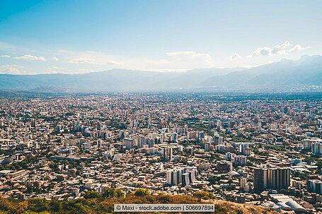 Luftbild der Stadt Cochabamba.