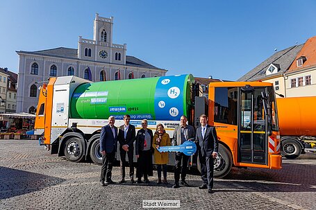 Stadt Weimar setzt Wasserstoff-Müllfahrzeug ein