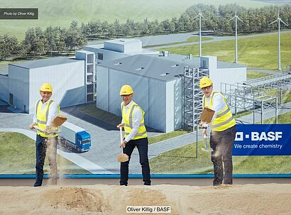 Spatenstich für BASF-Prototypanlage zum Batterierecycling in Schwarzheide