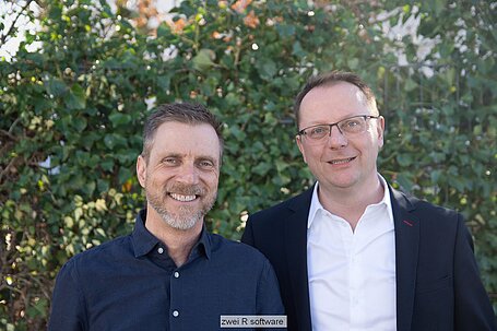 zwei R software: Geschäftsführer Robert Schmitz (l.) und Robert Pyrzewski.