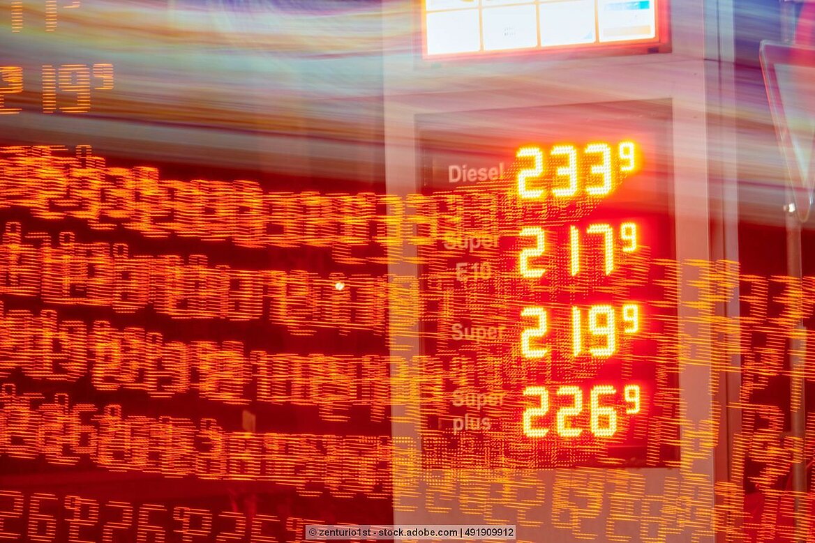 Anzeige Kraftstoffpreise
