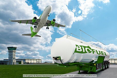 Symbolbild: Die EU setzt auf nachhaltige Flugkraftstoffe