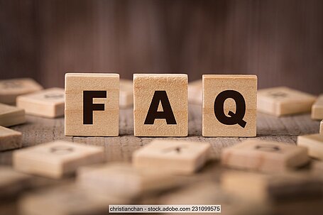 Buchstaben FAQ für Frequently asked questions