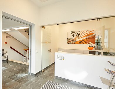 Der Eingangsbereich der NGS-Geschäftsstelle in Hannover