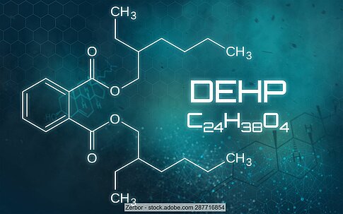 Chemische Formel des Weichmachers DEHP 