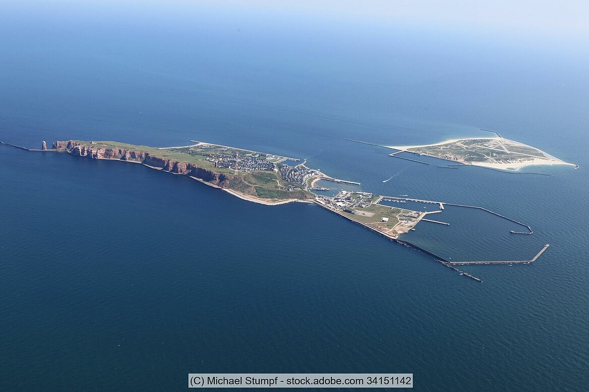 Luftbild der Insel Helgoland