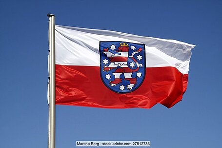 Flagge des Bundeslandes Thüringen