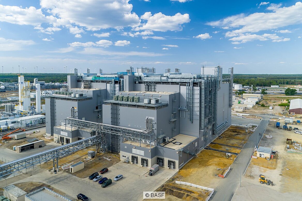 Produktionswerk für Kathodenmaterial von BASF in Schwarzheide.