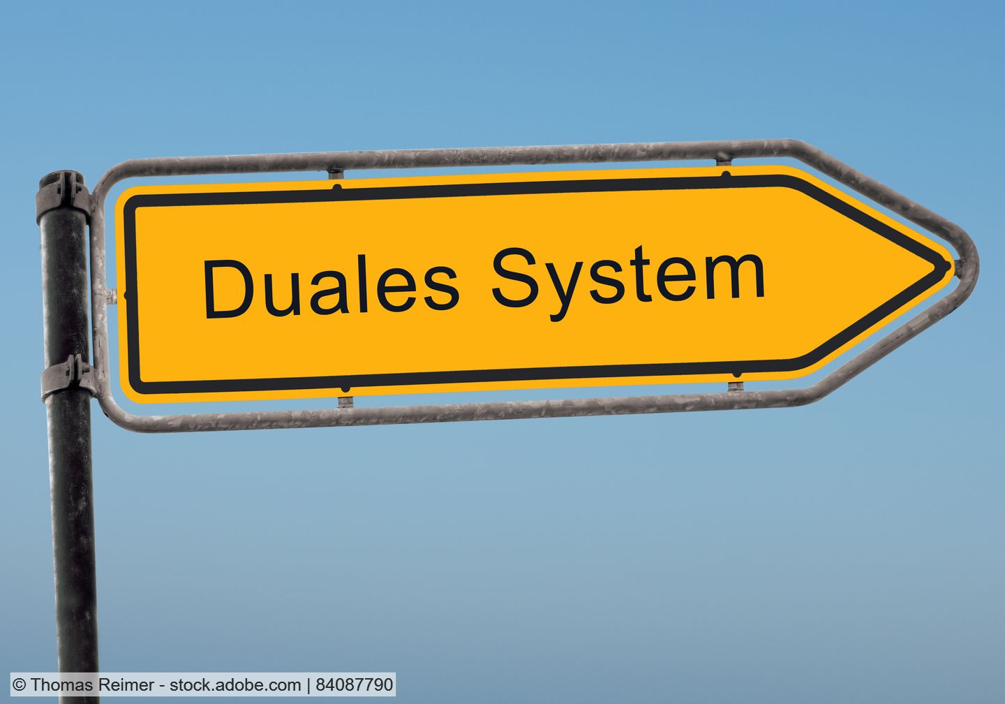 Straßenschild mit der Aufschrift Duale Systeme