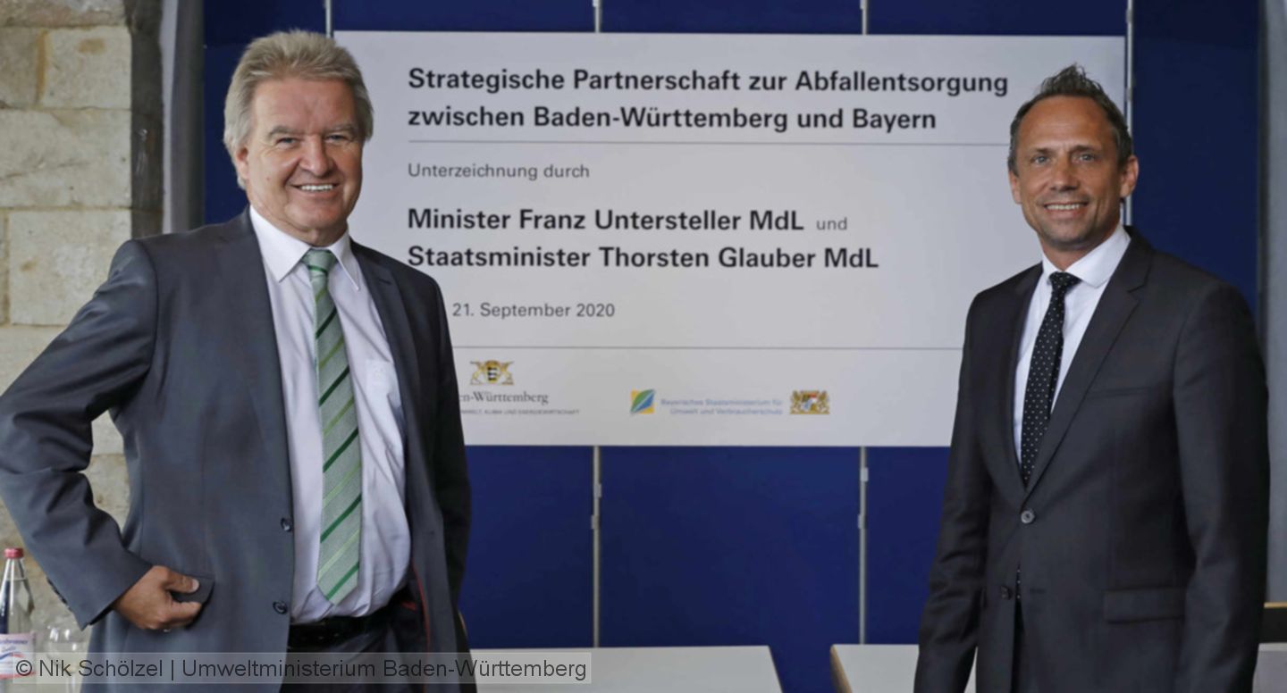 Bayern und Baden-Württemberg intensivieren Partnerschaft zur Entsorgung von gefährlichen Abfällen