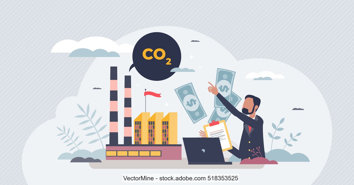 CO2-Preis-Vektorgrafik