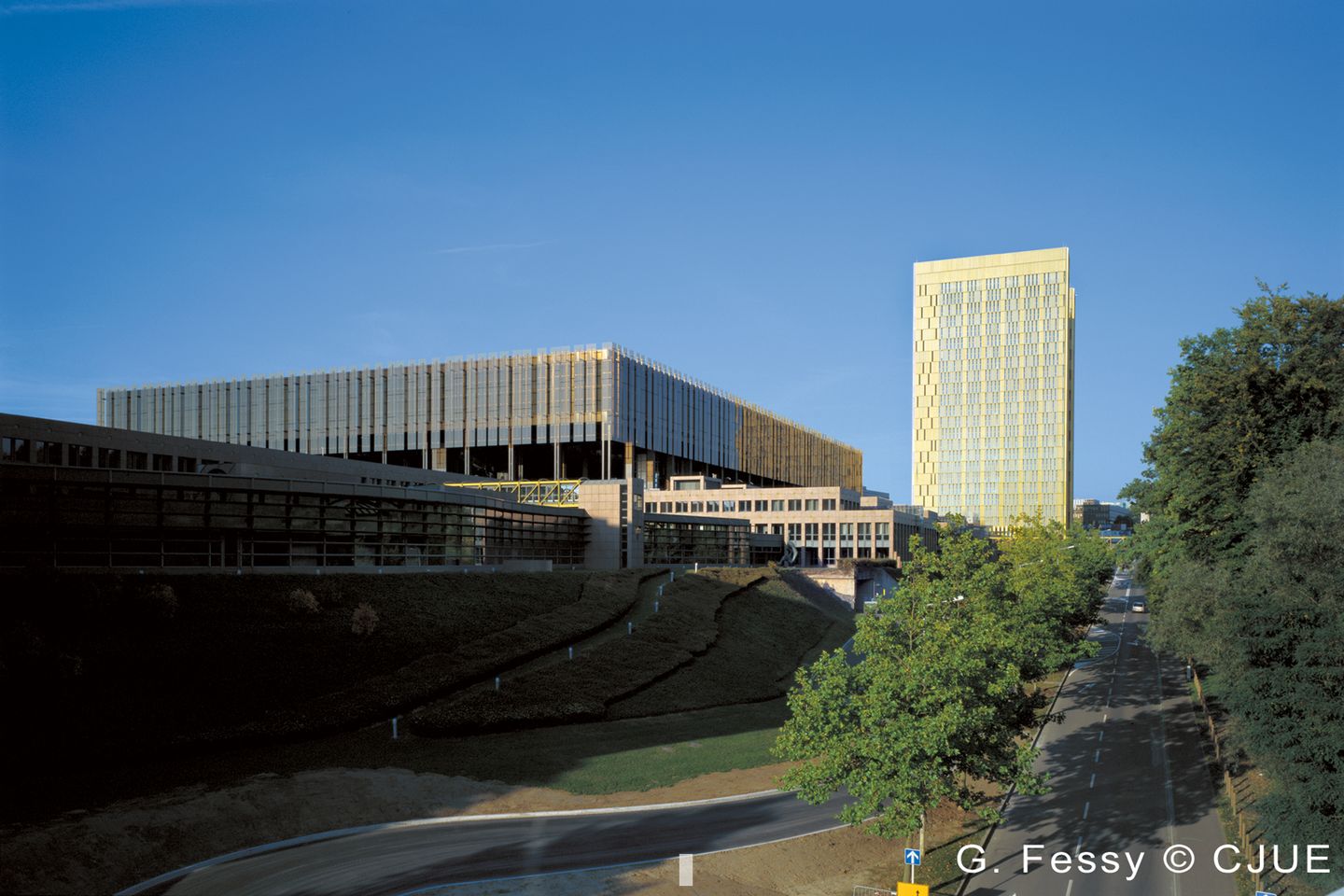 Blick auf den Gerichtshof der Europäischen Union in Luxemburg
